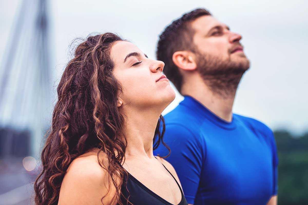 oxygen and deep breathing techniques