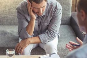 man at a men's detox center